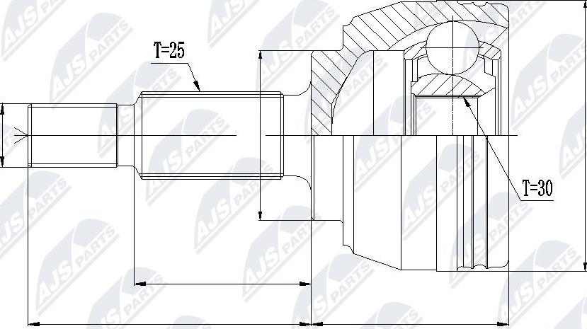 NTY NPZ-RE-032 - Kit giunti, Semiasse autozon.pro