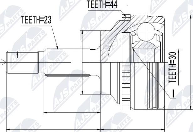 NTY NPZ-RE-020 - Kit giunti, Semiasse autozon.pro