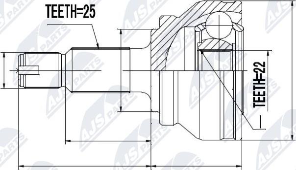 NTY NPZ-RV-001 - Kit giunti, Semiasse autozon.pro