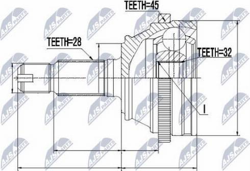 NTY NPZ-RV-019 - Kit giunti, Semiasse autozon.pro