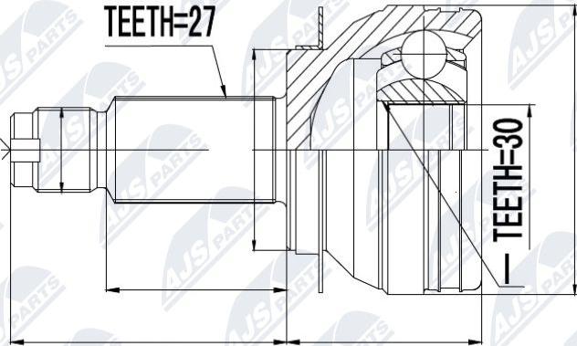 NTY NPZ-SB-009 - Kit giunti, Semiasse autozon.pro