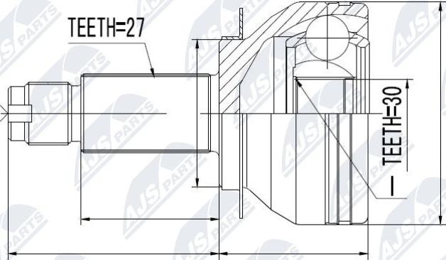 NTY NPZ-SB-019 - Kit giunti, Semiasse autozon.pro