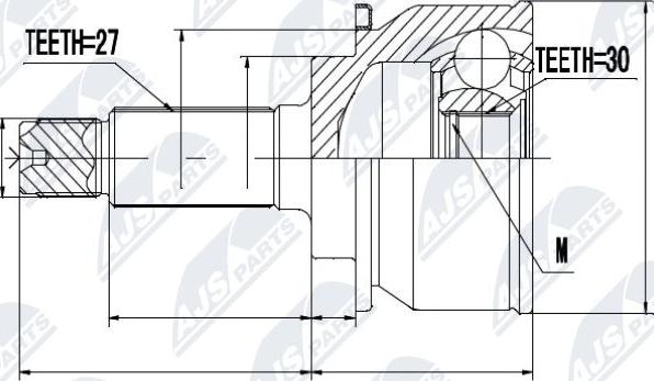 NTY NPZ-SB-014 - Kit giunti, Semiasse autozon.pro