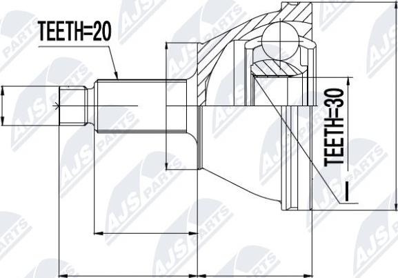 NTY NPZ-SK-003 - Kit giunti, Semiasse autozon.pro