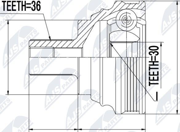 NTY NPZ-SK-007 - Kit giunti, Semiasse autozon.pro