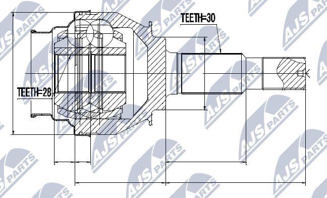 NTY NPZ-TY-095 - Kit giunti, Semiasse autozon.pro