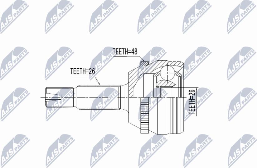 NTY NPZ-TY-098 - Kit giunti, Semiasse autozon.pro