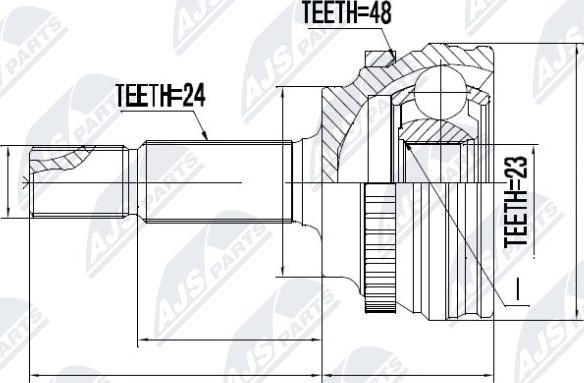 NTY NPZ-TY-056 - Kit giunti, Semiasse autozon.pro