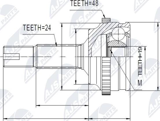 NTY NPZ-TY-053 - Kit giunti, Semiasse autozon.pro