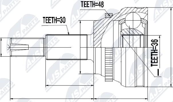 NTY NPZ-TY-066 - Kit giunti, Semiasse autozon.pro