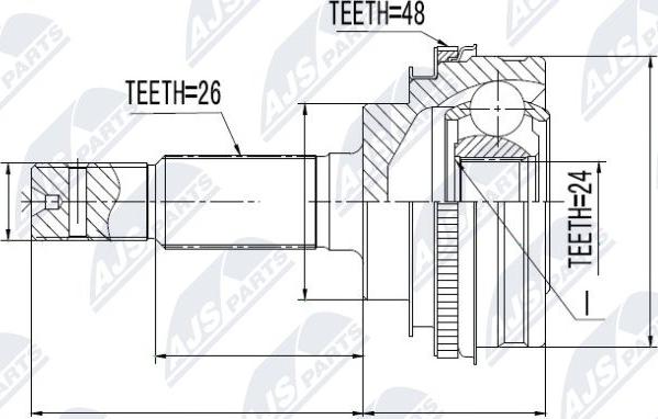 NTY NPZ-TY-001 - Kit giunti, Semiasse autozon.pro