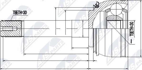 NTY NPZ-TY-018 - Kit giunti, Semiasse autozon.pro