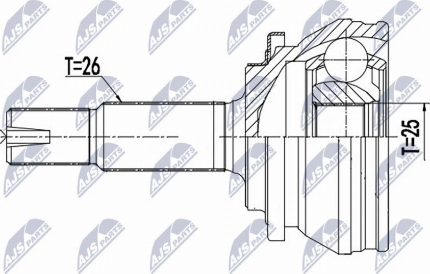 NTY NPZ-TY-013 - Kit giunti, Semiasse autozon.pro