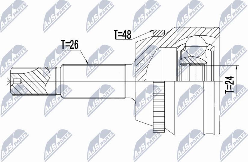 NTY NPZ-TY-017 - Kit giunti, Semiasse autozon.pro