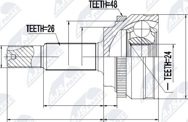 NTY NPZ-TY-088 - Kit giunti, Semiasse autozon.pro