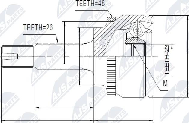 NTY NPZ-TY-082 - Kit giunti, Semiasse autozon.pro