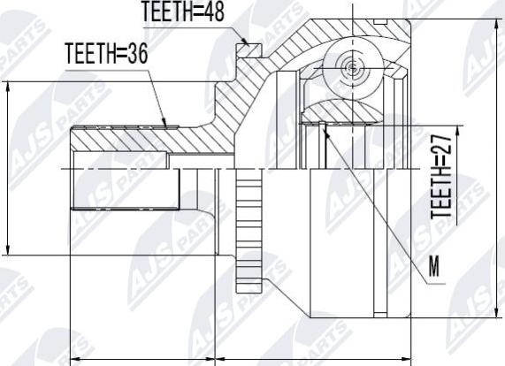 NTY NPZ-VV-013 - Kit giunti, Semiasse autozon.pro