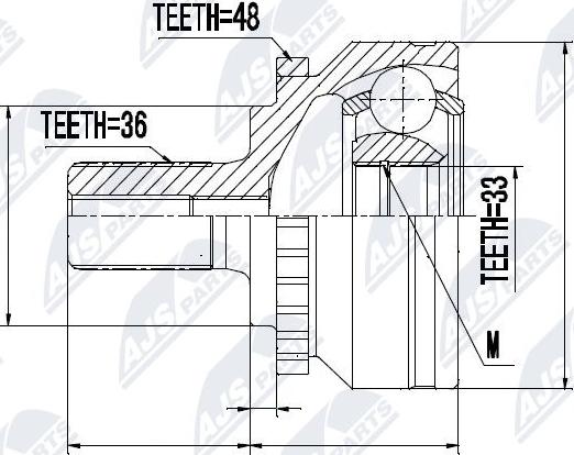 NTY NPZ-VV-012 - Kit giunti, Semiasse autozon.pro