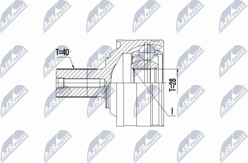 NTY NPZ-VV-025 - Kit giunti, Semiasse autozon.pro