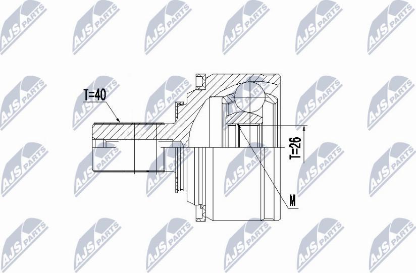 NTY NPZ-VV-021 - Kit giunti, Semiasse autozon.pro