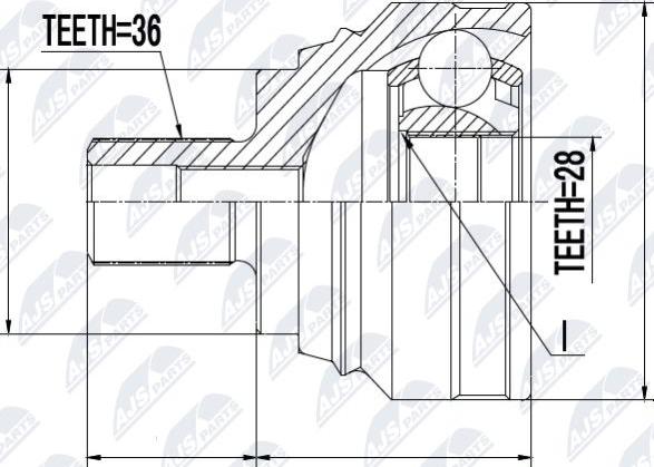 NTY NPZ-VW-040 - Kit giunti, Semiasse autozon.pro