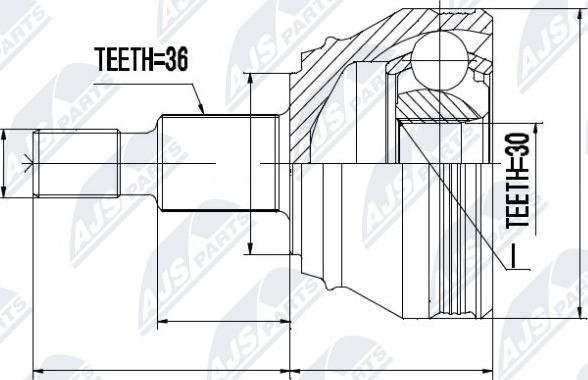 NTY NPZ-VW-005 - Kit giunti, Semiasse autozon.pro