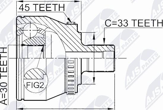 NTY NPZ-VW-008 - Kit giunti, Semiasse autozon.pro