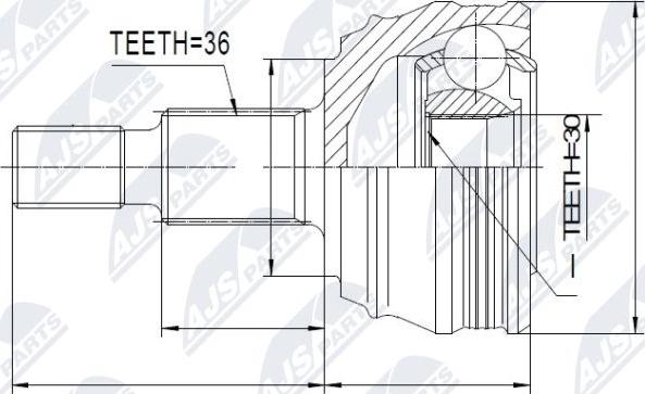 NTY NPZ-VW-007 - Kit giunti, Semiasse autozon.pro