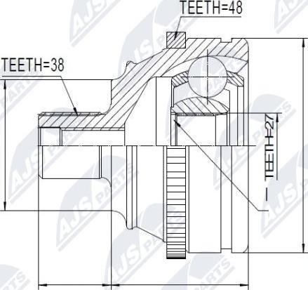 NTY NPZ-VW-010 - Kit giunti, Semiasse autozon.pro