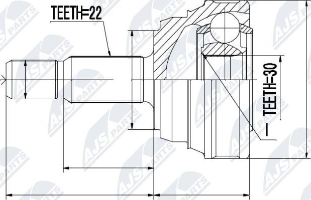 NTY NPZ-VW-013 - Kit giunti, Semiasse autozon.pro