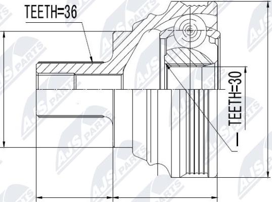 NTY NPZ-VW-030 - Kit giunti, Semiasse autozon.pro