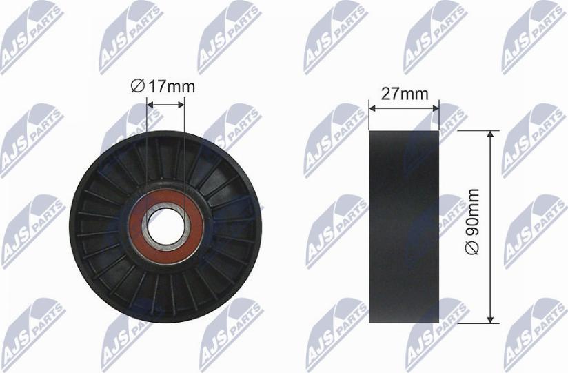 NTY RNK-CH-034 - Rullo tenditore, Cinghia trapezoidale autozon.pro