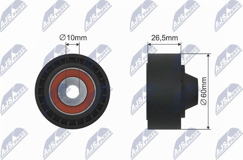 NTY RNK-CT-043 - Rullo tenditore, Cinghia trapezoidale autozon.pro