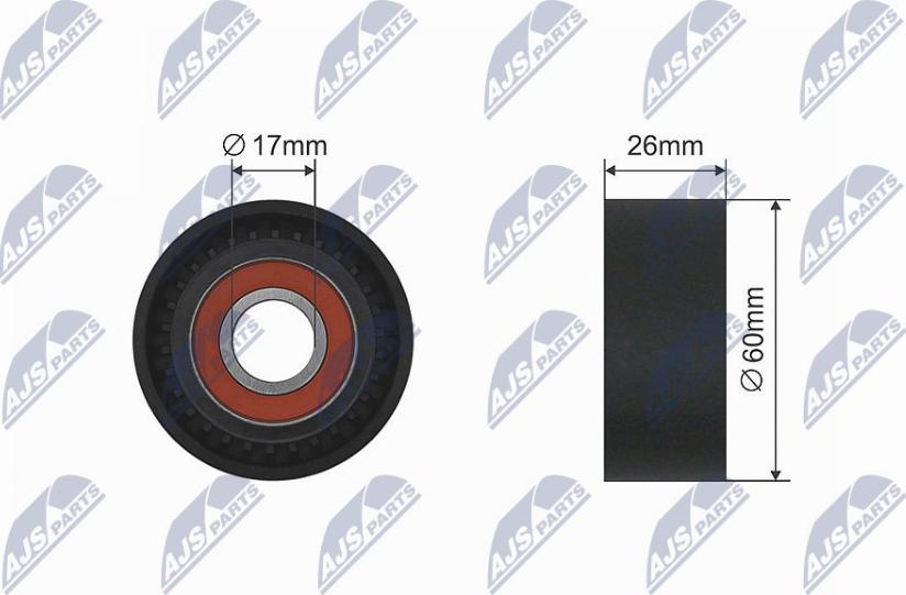 NTY RNK-CT-039 - Rullo tenditore, Cinghia trapezoidale autozon.pro