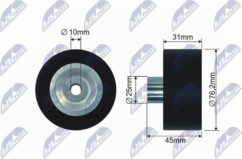 NTY RNK-FR-037 - Rullo tenditore, Cinghia trapezoidale autozon.pro