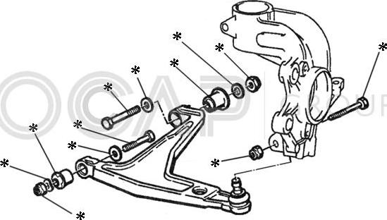 OCAP 0902226 - Kit braccio oscillante, Sospensione ruota autozon.pro