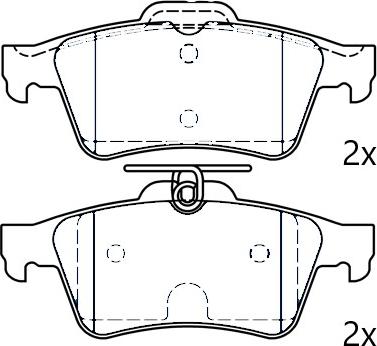 Omnicraft NAMJ2M007AKAA - Kit pastiglie freno, Freno a disco autozon.pro