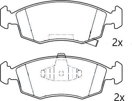 Omnicraft NAMJ2K021AMAA - Kit pastiglie freno, Freno a disco autozon.pro