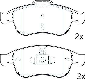 Omnicraft NAMJ2K021GDAA - Kit pastiglie freno, Freno a disco autozon.pro