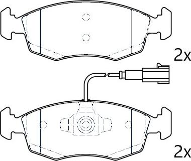 Omnicraft NAMJ2K021AKAA - Kit pastiglie freno, Freno a disco autozon.pro