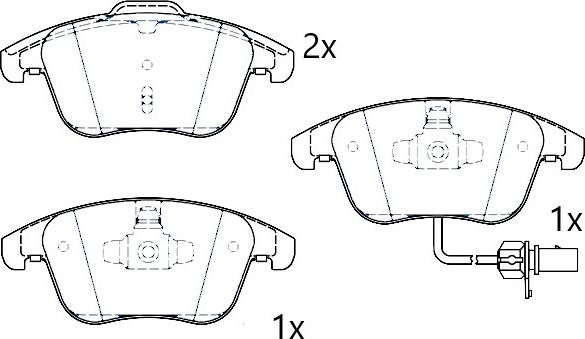 Omnicraft NAMJ2K021CFAA - Kit pastiglie freno, Freno a disco autozon.pro