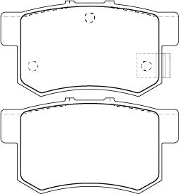 Omnicraft QBR128 - Kit pastiglie freno, Freno a disco autozon.pro