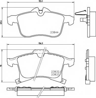 Opel 93192578 - Kit pastiglie freno, Freno a disco autozon.pro