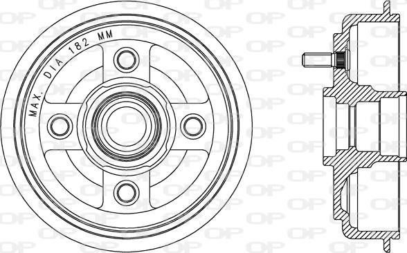 Open Parts BAD9056.40 - Tamburo freno autozon.pro