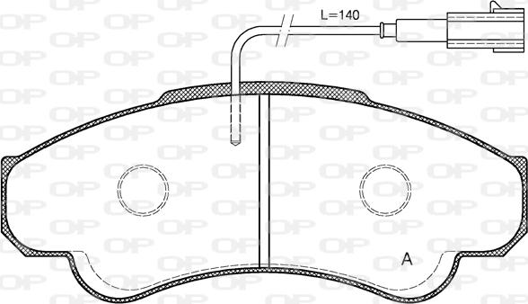 Open Parts BPA0959.01 - Kit pastiglie freno, Freno a disco autozon.pro