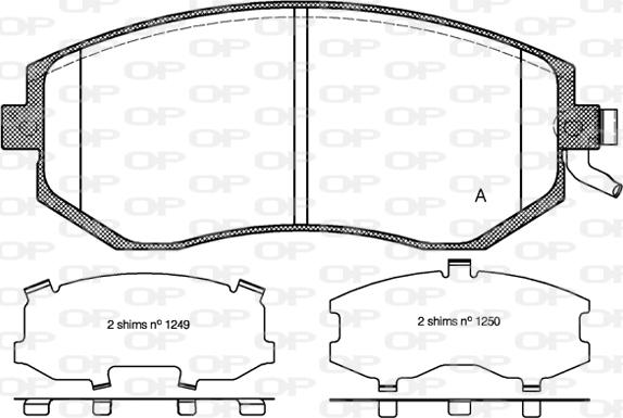 Open Parts BPA0951.04 - Kit pastiglie freno, Freno a disco autozon.pro