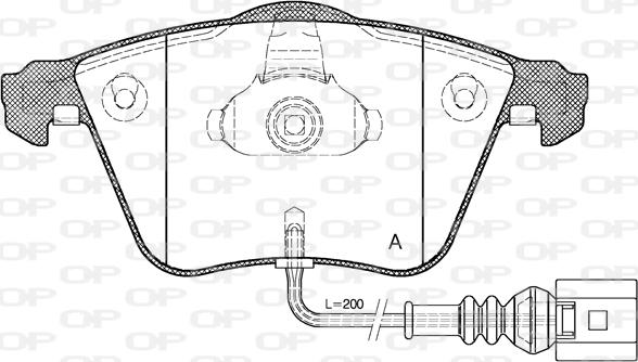 Open Parts BPA0964.41 - Kit pastiglie freno, Freno a disco autozon.pro