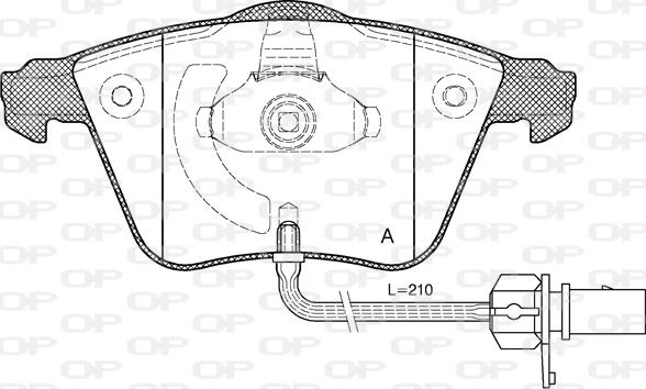 Open Parts BPA0964.12 - Kit pastiglie freno, Freno a disco autozon.pro