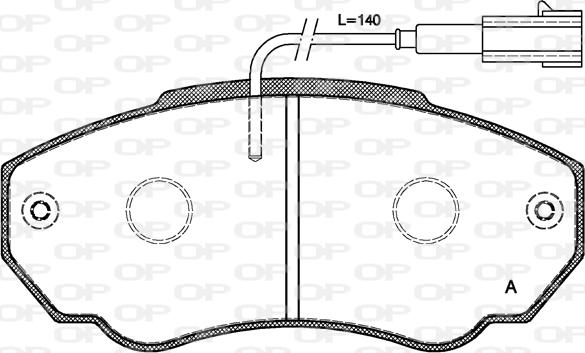 Open Parts BPA0960.01 - Kit pastiglie freno, Freno a disco autozon.pro