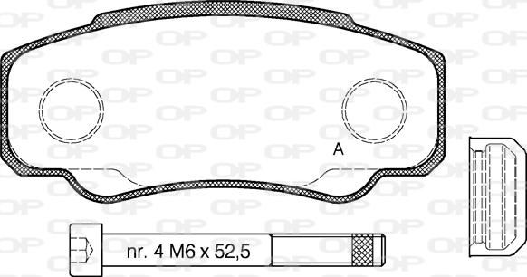 Open Parts BPA0961.00 - Kit pastiglie freno, Freno a disco autozon.pro